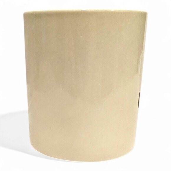 Dog Mom Coffee Mug, Beige Ceramic Cup with Paw Print Heart Design, Dog Lovers - Picture 2 of 4